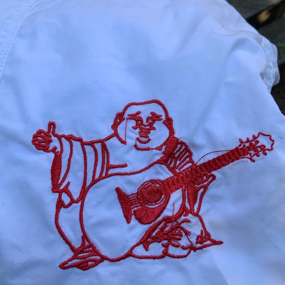 TRUE RELIGION Men's Short Sleeve Big T Western Shirt Optic White Button Up SZ XL - Picture 8 of 16